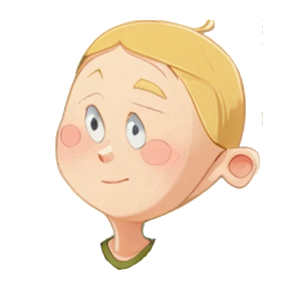 Illustration of a little boy's head.